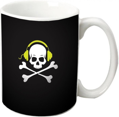 

Maison N Mode Musical Skul Coffee Ceramic Mug(330 ml), Multicolor