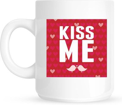 

HuppmeGift Kiss Me White Ceramic Mug(350 ml)