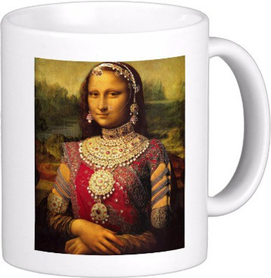 Exoctic Silver Filmy Bollywood: Filmy Monalisa C003 Ceramic Mug(300 ml), Multicolor