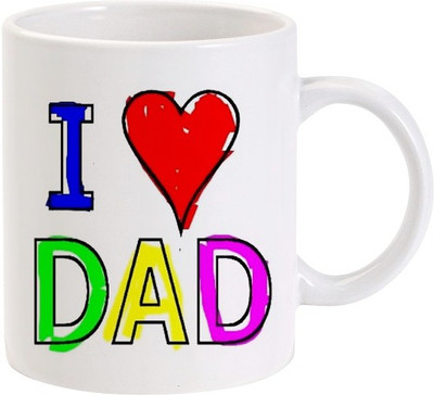Lolprint I Love Dad Art Ceramic Coffee Mug(325 ml)