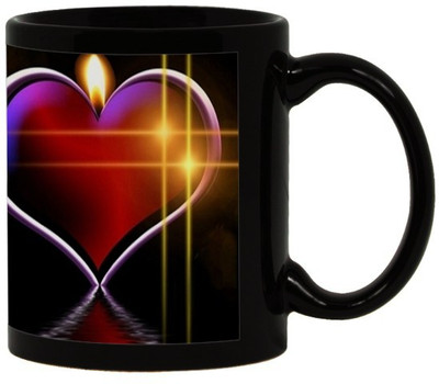 Lolprint 115 Diwali Gift Black Ceramic Mug(325 ml)