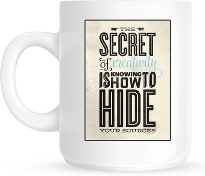 

HuppmeGift Secret Of Creativity White Ceramic Mug(350 ml)