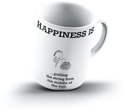 

Ucard Happiness Is1232 Bone China, Ceramic, Porcelain Mug(325 ml)