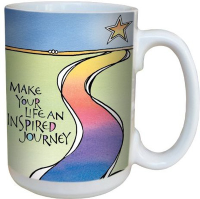 

Tree-Free Greetings Greetings lm43958 Inspired Journey by Joanne Fink Ceramic with Full-Sized Handle, 15-Ounce Ceramic Mug(60 ml), Multicolor