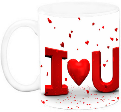 EFW VALENTINE DAY - "I Love U" Ceramic Mug(325 ml), Multicolor