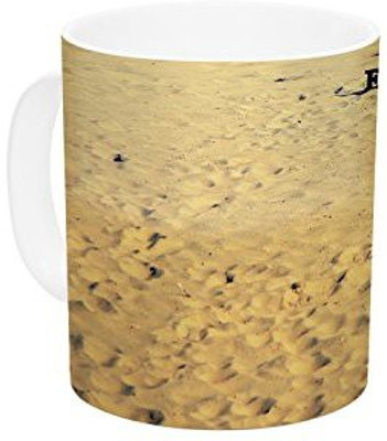 

Kess InHouse InHouse Robin Dickinson Escape Beach Sand Ceramic Coffee, 11 oz, Multicolor Ceramic Mug(60 ml)