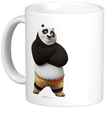 

Exoctic Silver Kung Fu Panda 28 Ceramic Mug(300 ml), Multicolor