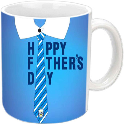 Raj Laxmi Lovely Design Fathers Day Wishes White Ceramic Mug(350 ml)