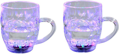 

Gabbu party light Plastic Mug(250 ml, Pack of 2), Multicolor