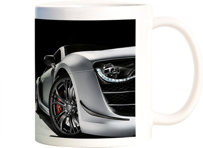 

Rangeele Inkers Fast Grey car Ceramic Mug(300 ml), Multicolor