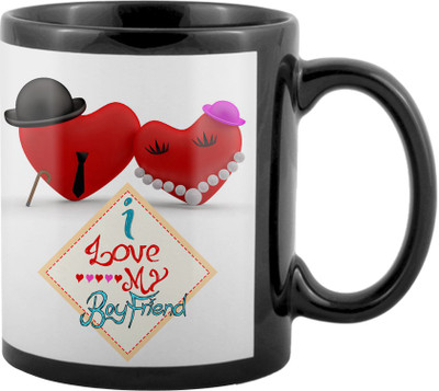 

SKY TRENDS World's Best Gifts For Valentine Girlfriend Boyfriend Friend Husband Wife Anniversary & Birthday Design Code 046 Ceramic Mug(325 ml), Black