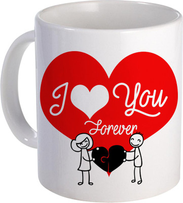 

SKY TRENDS Can't Help Falling in Love mug Best Gift for Valentine's Day, Her, Girlfriend,boy friend,husband, Wife,Birthday, Anniversary,Christmas or Any Holidays Design 020 Ceramic Mug(320 ml), Blue;white