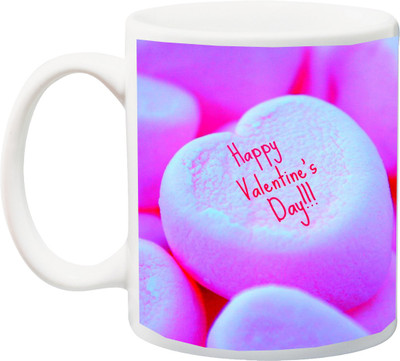 

ME&YOU Gift for Husband/Wife/Girlfriend/Boyfriend/Lover;"Special Beautiful Happy Valantines Day Pink 3D printed Ceramic Mug(325 ml), Multicolor