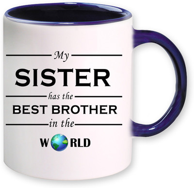 

PhotogiftsIndia Best Brother in the world Ceramic Mug(325 ml), Multicolor