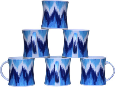 

Pearl Cups-Q Bone China Mug(180 ml, Pack of 6), Multicolor