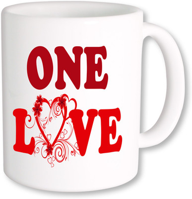 

PhotogiftsIndia One Love Ceramic Mug(325 ml), Multicolor