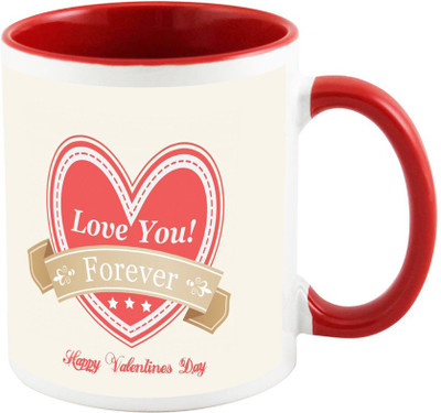 

AllUPrints Valentines Day Present For My Life Red Ceramic Mug(325 ml)