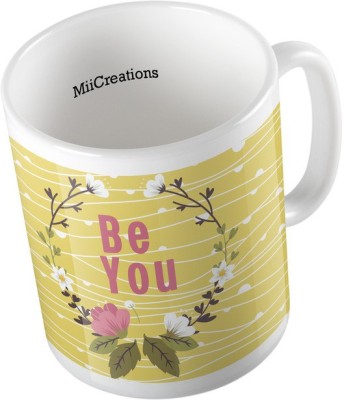 

MiiCreations Printed Be You Ceramic Mug(325 ml), Multicolor