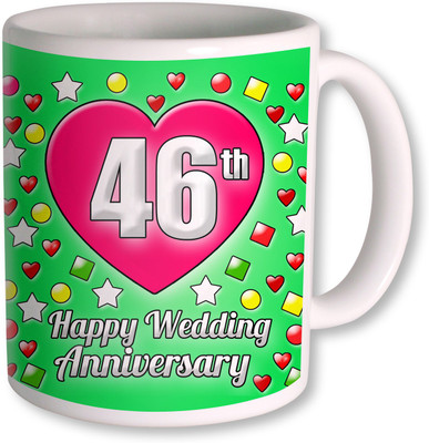 

PhotogiftsIndia Gifts For 46th Wedding Anniversary Coffee Ceramic Mug(350 ml), White