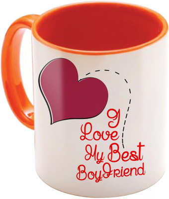 

SKY TRENDS Wonderful & Best Valentine Orange Gift For GirlFriend,Boyfriend,Husband,Wife,Friend Design Cod 092 Ceramic Mug(325 ml)