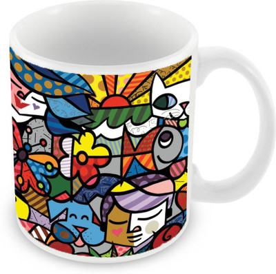

Sleep Nature's SN-MG-1894 Ceramic Mug(350 ml), Multicolor