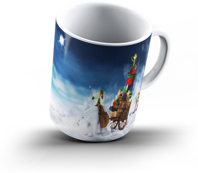 

Ucard Christmas385 Bone China, Ceramic, Porcelain Mug(325 ml), Multicolor