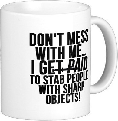 

Exoctic Silver Apun Se Panga Nei Lena Ka A001 Ceramic Mug(350 ml), Black;white