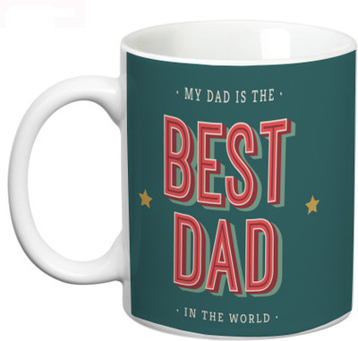 

Prithish Best Dad in the World Ceramic Mug(330 ml), Multicolor