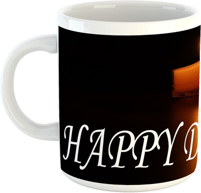 

Deeher Gifts Happy Dipawali Ceramic Mug(330 ml), Multicolor