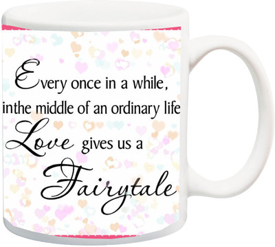 

ME&YOU Special Valentine's Day Special Valentine's Day/Anniversary Gifts;Love Gives Us Fairytale Printed Ceramic Mug(325 ml), Multicolor