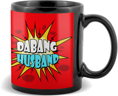 

SKY TRENDS Dabang Husband Black coffee Ceramic Mug(320 ml)
