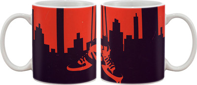 

Artifa Shoes Hanging Vintage Print Porcelain, Ceramic Mug(350 ml), Multicolor