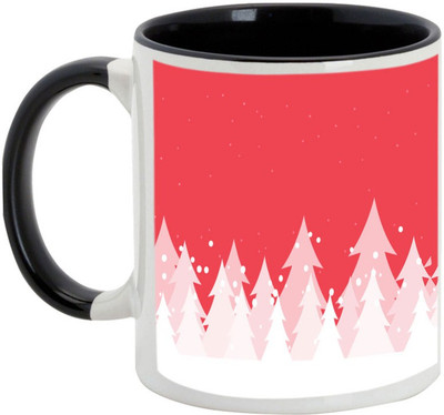 

AllUPrints Christmas Destination Ceramic Mug(325 ml), Black