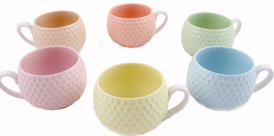 

MeraHomeStore 1021P5LQ36K Ceramic Mug(260 ml, Pack of 6), Multicolor