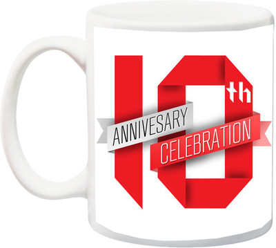 

ME&YOU Gift for Husband/Wife/Mom/Dad/Couples/Lover;10th anniversary colebration,Printed Ceramic Mug(325 ml), Multicolor