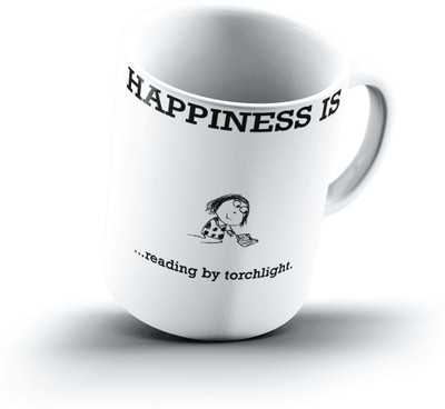 

Ucard Happiness Is2031 Bone China, Ceramic, Porcelain Mug(325 ml), Multicolor
