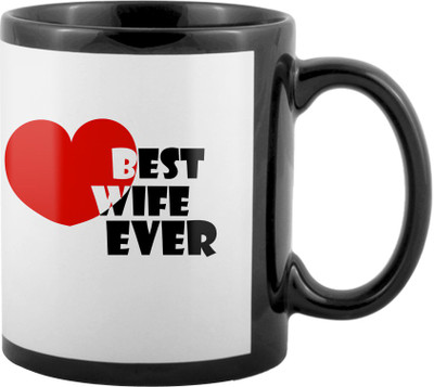 

SKY TRENDS World's Best Gifts For Valentine Girlfriend Boyfriend Friend Husband Wife Anniversary & Birthday Design Code 126 Ceramic Mug(325 ml), Black