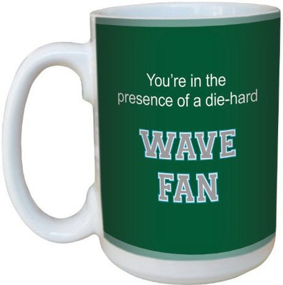 

Tree-Free Greetings Greetings lm44585 Wave College Football Fan Ceramic with Full-Sized Handle, 15-Ounce Ceramic Mug(60 ml), Multicolor