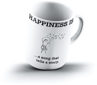 

Ucard Happiness Is1178 Bone China, Ceramic, Porcelain Mug(325 ml)