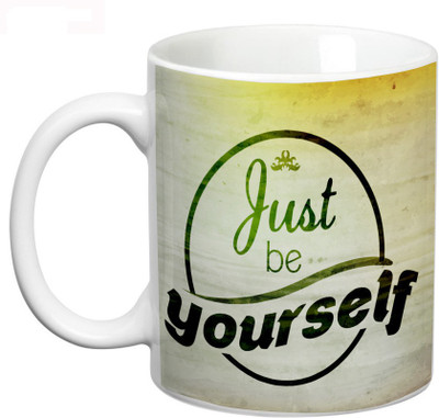 

Prithish Just Be Yourself Ceramic Mug(330 ml), Multicolor