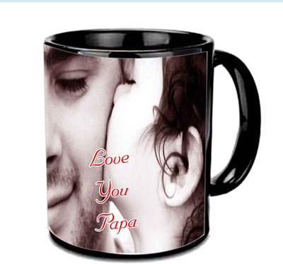 

Raj Laxmi Love You Papa Multicolor Ceramic Mug(3.5 ml), Black