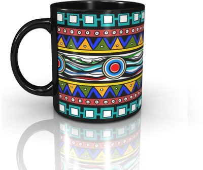 

Seven Rays Mc-Pattern- Tribally Yours Ceramic Mug(350 ml)