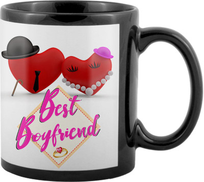 

SKY TRENDS World's Best Gifts For Valentine Girlfriend Boyfriend Friend Husband Wife Anniversary & Birthday Design Code 040 Ceramic Mug(325 ml), Black