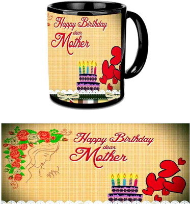

Raj Laxmi Happy B'day Dear Mother Black mug Ceramic Mug(3.5 ml)