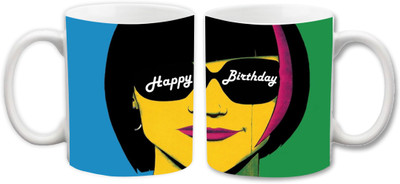

Empression Happy Birthday WHTA35 Ceramic Mug(325 ml), Multicolor