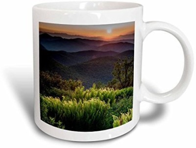 

3dRose Sunrise At Tennant Mountain Area, Blue Ridge Parkway, North Carolina Ceramic, 11 oz, White Ceramic Mug(60 ml)