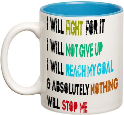 

Prithish Nothing Will Stop Me Double Color Ceramic Mug(330 ml), Multicolor