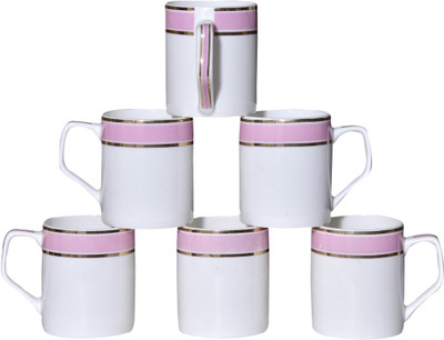 

Pearl Pooja-44 Bone China(Multicolor, Pack of 6)