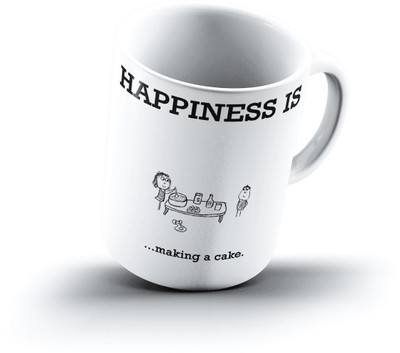 

Ucard Happiness Is1763 Bone China, Ceramic, Porcelain Mug(325 ml)