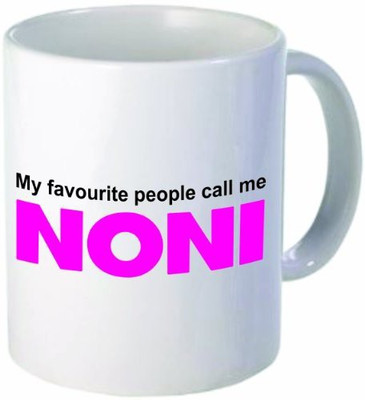 

Rikki Knight LLC Favourite People Call Me Noni - Quote -11 oz Ceramic Coffee Cup Ceramic Mug(60 ml), Multicolor